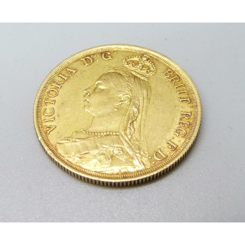 905 - An 1887 Victoria Jubilee £2 sovereign