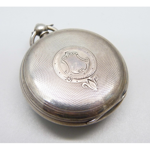 979 - A silver pocket watch, the dial marked Fahler Bros., Inverness