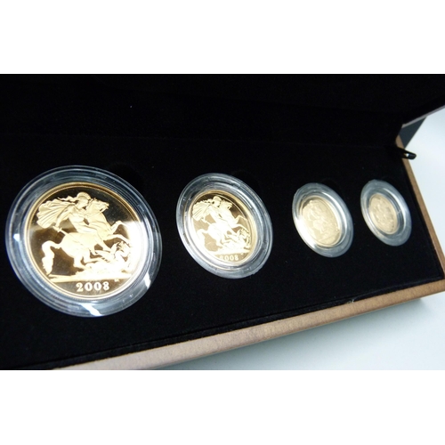 995 - The Royal Mint 2008 UK gold proof sovereign collection, No. 1062