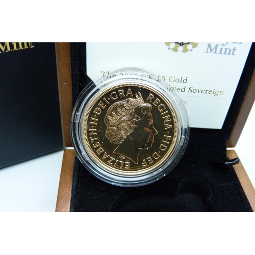 997 - The Royal Mint 2008 UK £5 gold brilliant uncirculated sovereign, No. 463