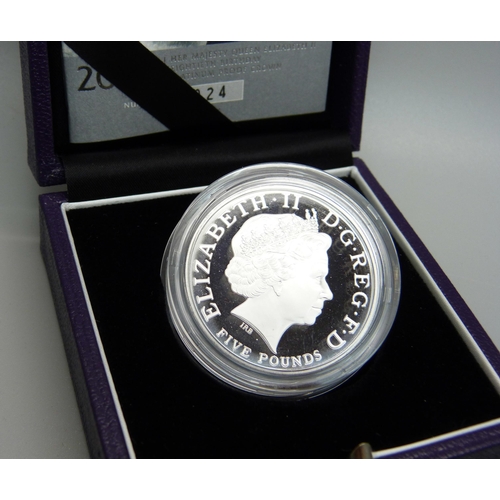 998 - The Royal Mint 2008 Her Majesty Queen Elizabeth II Eightieth Birthday platinum proof crown, No. 024 ... 