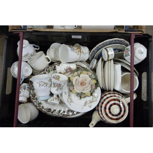 219A - Four boxes of assorted china