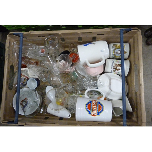 219A - Four boxes of assorted china