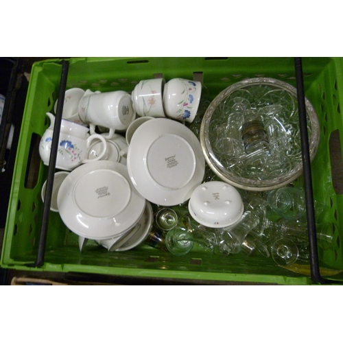 219A - Four boxes of assorted china