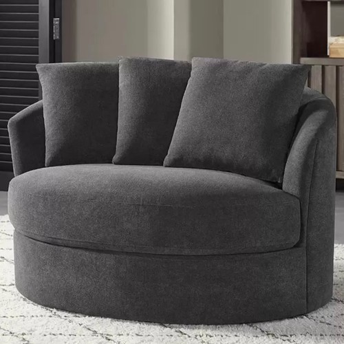 1435 - A dark grey fabric swivel chair, original RRP £441.66 + vat (4180-43) *This lot is subject to vat