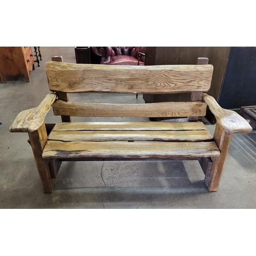 229A - A rustic hardwood garden bench