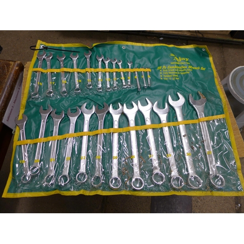 2043 - An Ajay 45-piece combination spanner set * This lot is subject to VAT