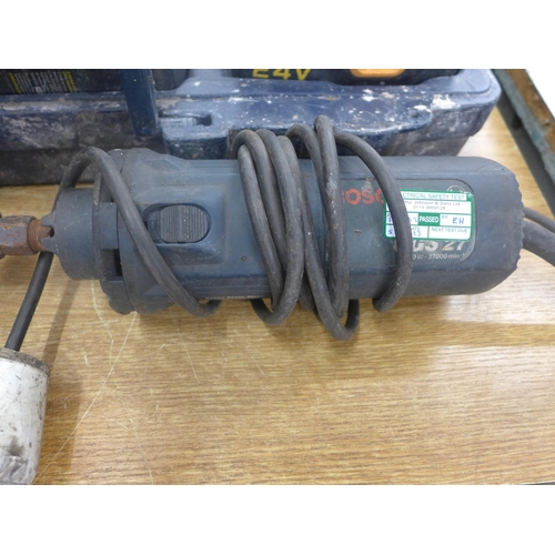 2055 - A quantity of 240v and 100v power tools