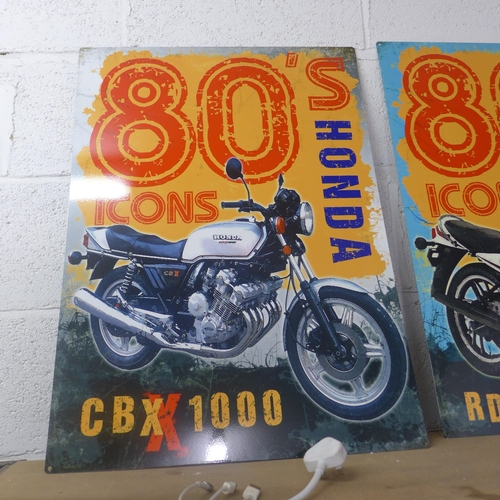 2073 - A Honda tin plate sign * This lot is subject to VAT