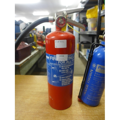 2098 - Two powder fire extinguishers