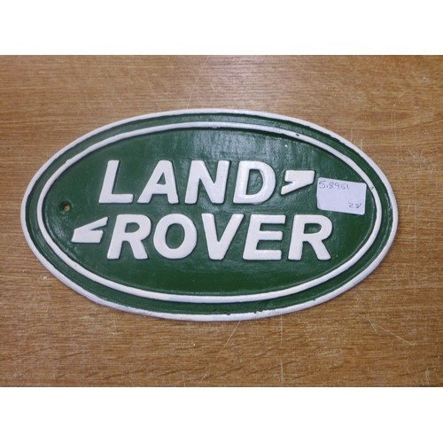 2111 - A Land Rover cast metal sign * This lot is subject to VAT