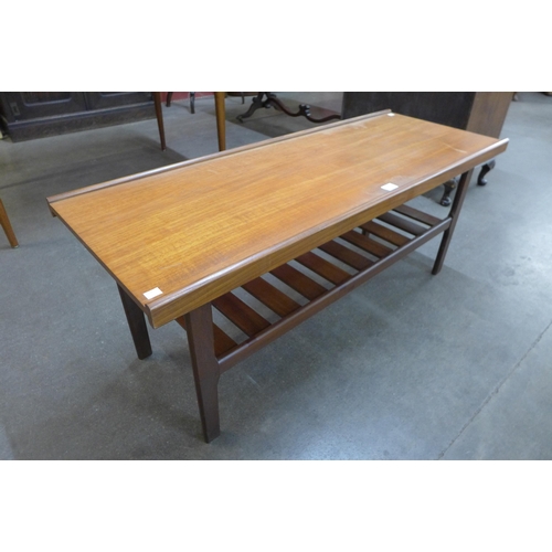 13B - A teak rectangular coffee table