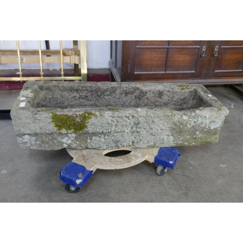 236 - A rectangular sandstone garden trough