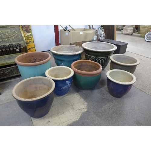 248 - Eight terracotta garden plant pots