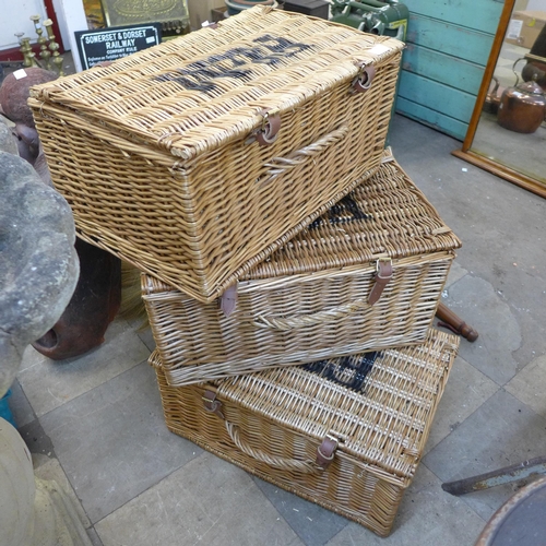 260 - Three Fortnum & Mason wicker hampers