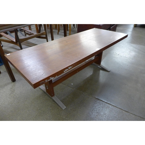 63 - A teak rectangular coffee table