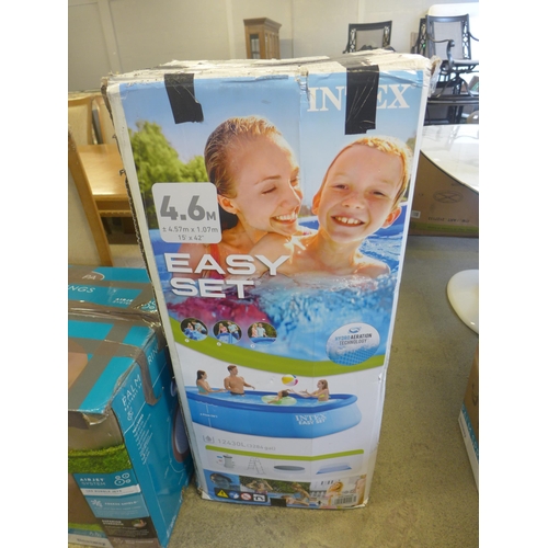 1580 - An Intex 15Ft Easy Set Pool 4.57 X 1.0M , original RRP £249.99 + vat - not checked or tested (4180-1... 