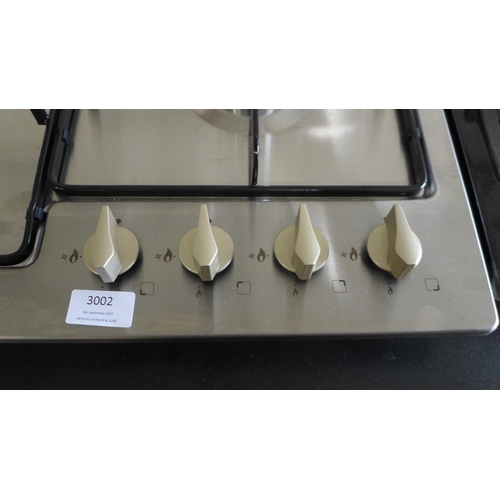 3002 - CDA 4 Burner Stainless Steel Gas Hob (Model no: HG6251SS) (H43xW580xD500) * This lot is subject to V... 