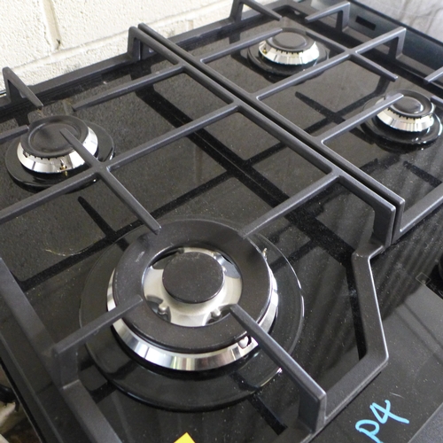 3004 - Zanussi 4 Burner Gas on Glass Hob (Model no: ZGGN645K) (H45xW560xD480) * This lot is subject to vat