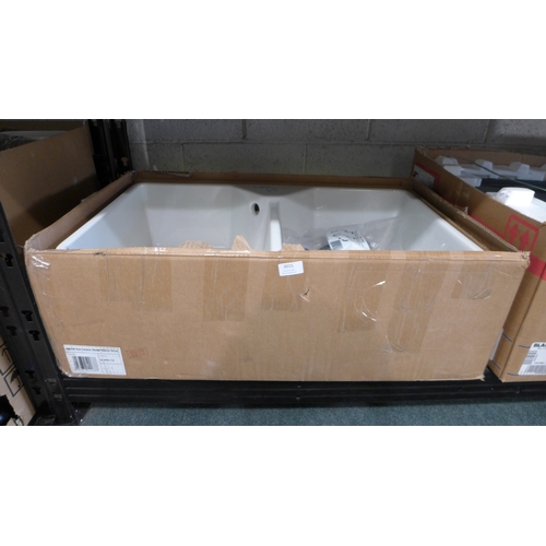 3015 - Roe Ceramic Double Belfast White Sink (490x800) Original RRP £457.50 inc. vat  * This lot is subject... 