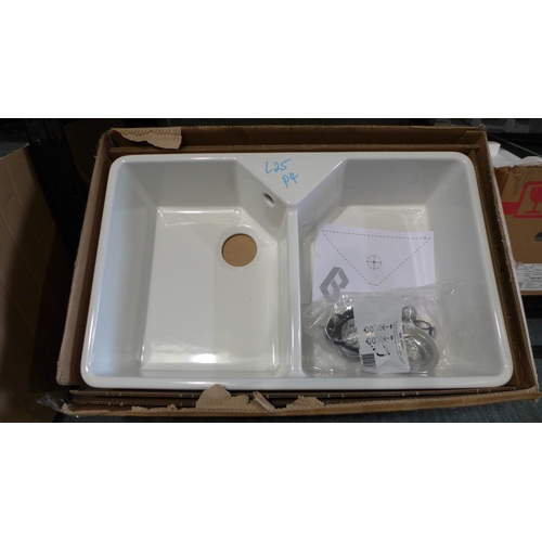 3015 - Roe Ceramic Double Belfast White Sink (490x800) Original RRP £457.50 inc. vat  * This lot is subject... 