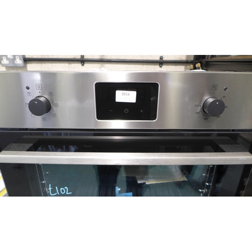 3016 - Zanussi Series 20 Integrated Stainless Steel Oven  (Model no: ZOHNX3X1) (H589xW594xD568)  * This lot... 