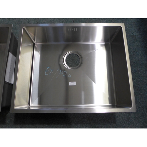 3023 - Two Stainless Steel 1.0 Bowl Sinks * This lot is subject to VAT