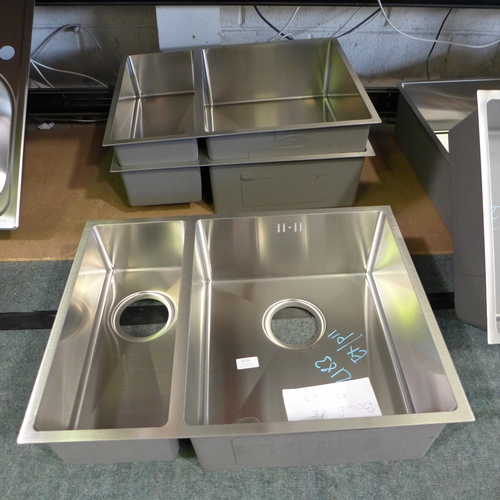 3024 - Three Stainless Steel 1.5 Bowl Sinks * This lot is subject to VAT