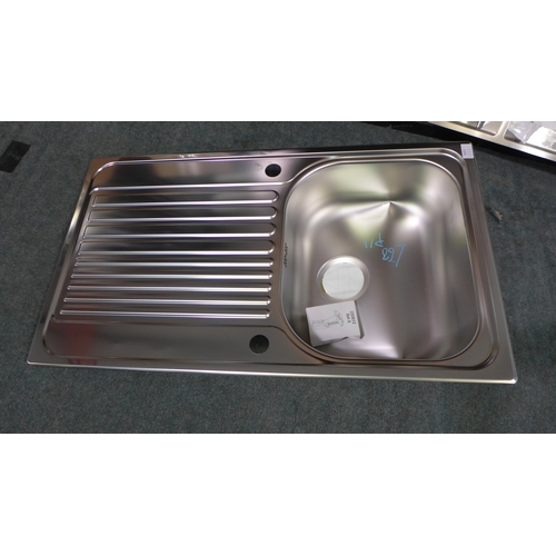 3025 - Blanco Tipo Stainless Steel Sink 1.0 Bowl with Drainer (Damaged) and Blanco 1.5 S/Steel Sink * This ... 