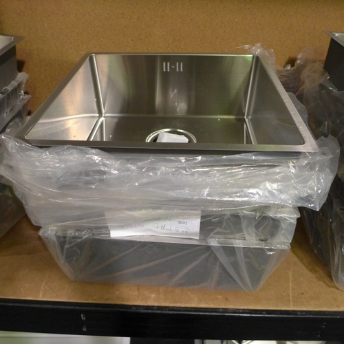 3031 - Four Stainless Steel 1.0 Bowl Sinks  * This lot is subject to VAT