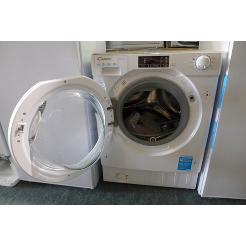 3041 - Candy White Integrated Washing Machine (8kg) (Model no: CBW 48D1E) (H820xW600xD525) Original RRP £31... 