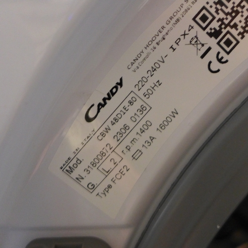 3041 - Candy White Integrated Washing Machine (8kg) (Model no: CBW 48D1E) (H820xW600xD525) Original RRP £31... 