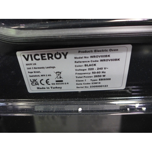 3049 - Viceroy Black Single Oven with EcoSteam (Model no: WROV60BK) (H595xW595xD547) Original RRP £315.84 i... 