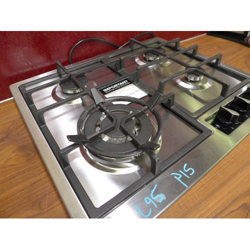 3060 - CDA Gas 4 Burner Hob (Damaged) (Model no: HG6351SS) (H43xW580xD500) Original RRP £208.34 inc. vat  *... 