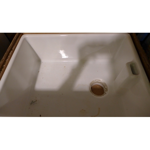 3104 -  Belfast 1.0 White Ceramic Sink (406x600) Original RRP £207.50 inc. vat  * This lot is subject to va... 