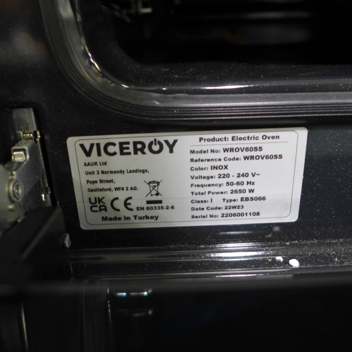 3106 - Viceroy Stainless Steel Single Oven with Eco Steam (Model No: WROV60SS) (H595XW595XD547) * This lot ... 