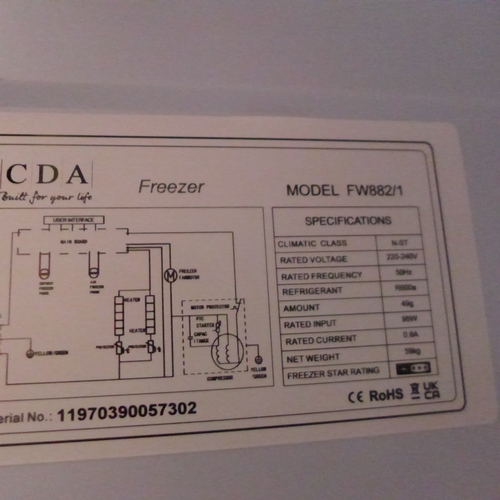 3242 - CDA Integrated Frost Free Tower Freezer (H1772xW540xD540) - model:- FW882, original RRP £552.5 inc. ... 