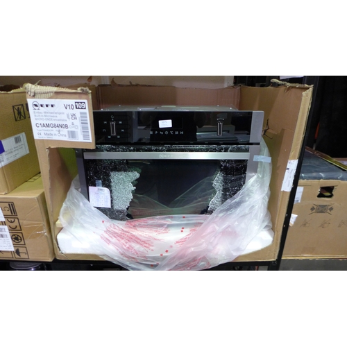 3275 - Neff H N50 Compact Combi Microwave Oven - Broken Door -  454xW596xD548, Model no -C1AMG84N0B, Origin... 