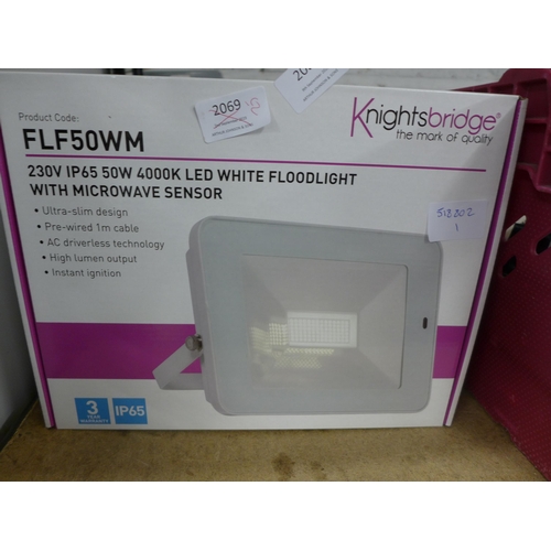 2081 - Two Knightsbridge 50w LED white floodlights