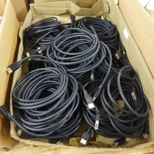 2445 - A box of 30 HDMI cables