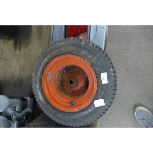 2469 - Two heavy duty trailer wheels