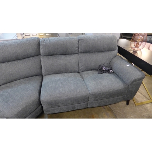 1407 - A Grace Charcoal Fabric Corner Power Recliner, original RRP £1416.66 + VAT  (4181 -28)  * This lot i... 