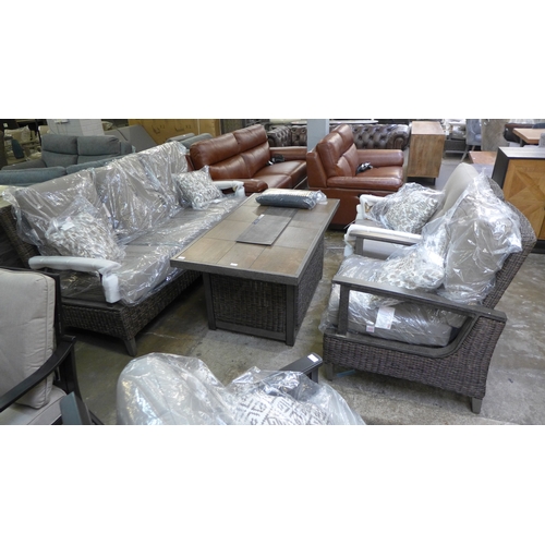 1417 - An Agio Brentwood Fire Deep Seating Set, original RRP £1166.66 + VAT  (4181 -23)  * This lot is subj... 