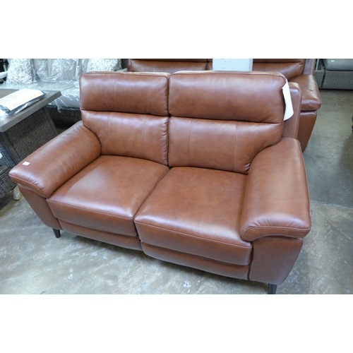 1450 - A Grace Brown Leather Two Seater Recliner Sofa, original RRP £791.66 + VAT  (4181 -8)  * This lot is... 