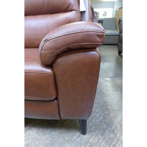 1450 - A Grace Brown Leather Two Seater Recliner Sofa, original RRP £791.66 + VAT  (4181 -8)  * This lot is... 