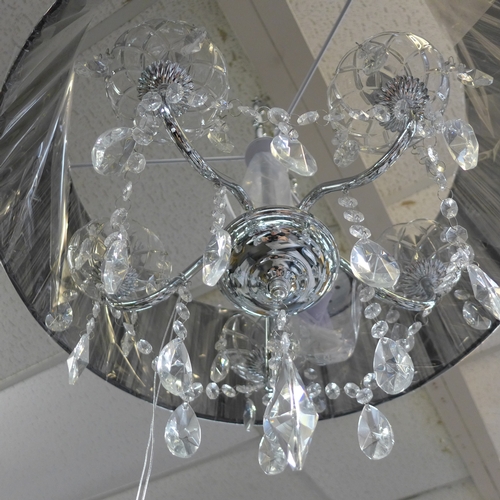 1464 - A black shaded chandelier