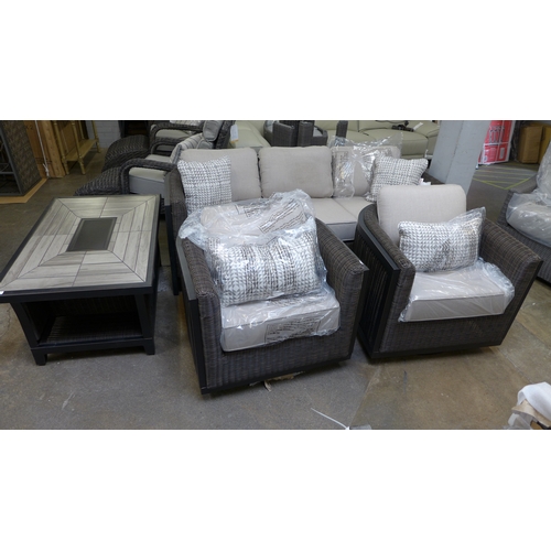 1465 - Agio Wellington 4 piece woven deep seating set, original RRP £2333.33 + VAT (4179-6) *This lot is su... 