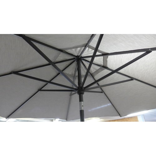 1473 - Sunvilla parasol with built in LED lights and base(4179-22) *This lot is subject to VAT