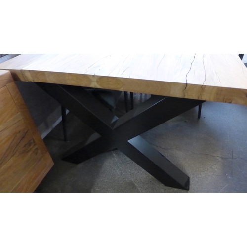 1475 - A 2m Lexi dining table and a set of six Kos granite dining chairs  * This lot is subject to VAT