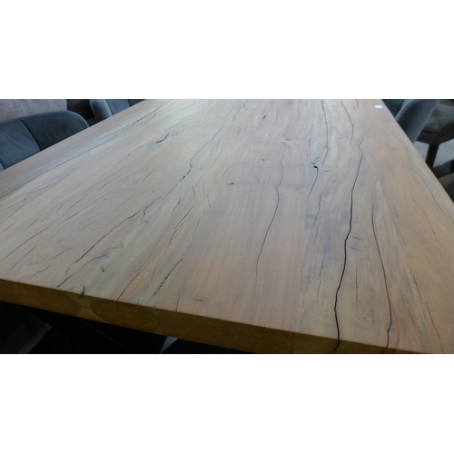 1475 - A 2m Lexi dining table and a set of six Kos granite dining chairs  * This lot is subject to VAT